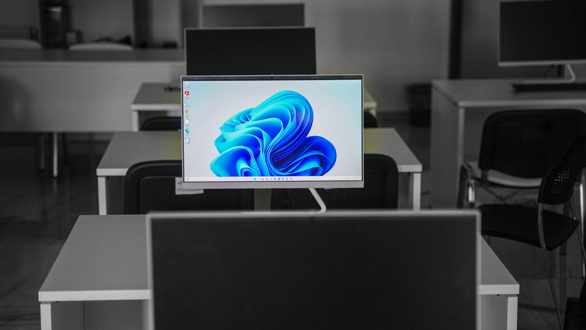 computers on desks
