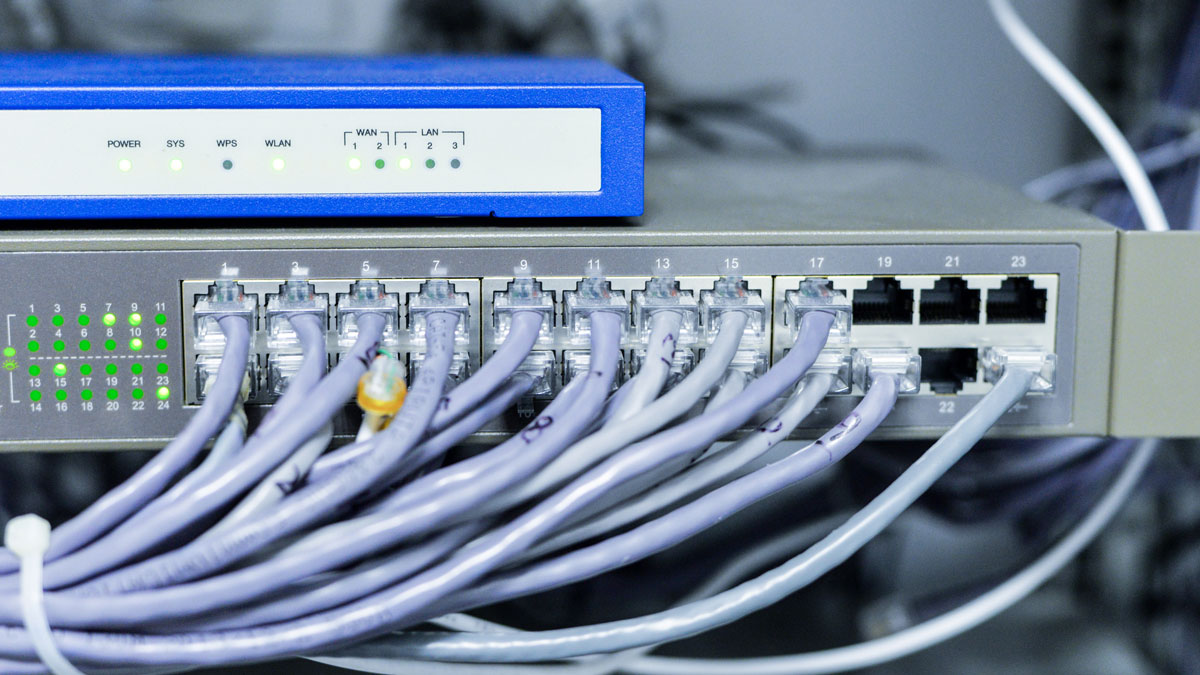network device with cables