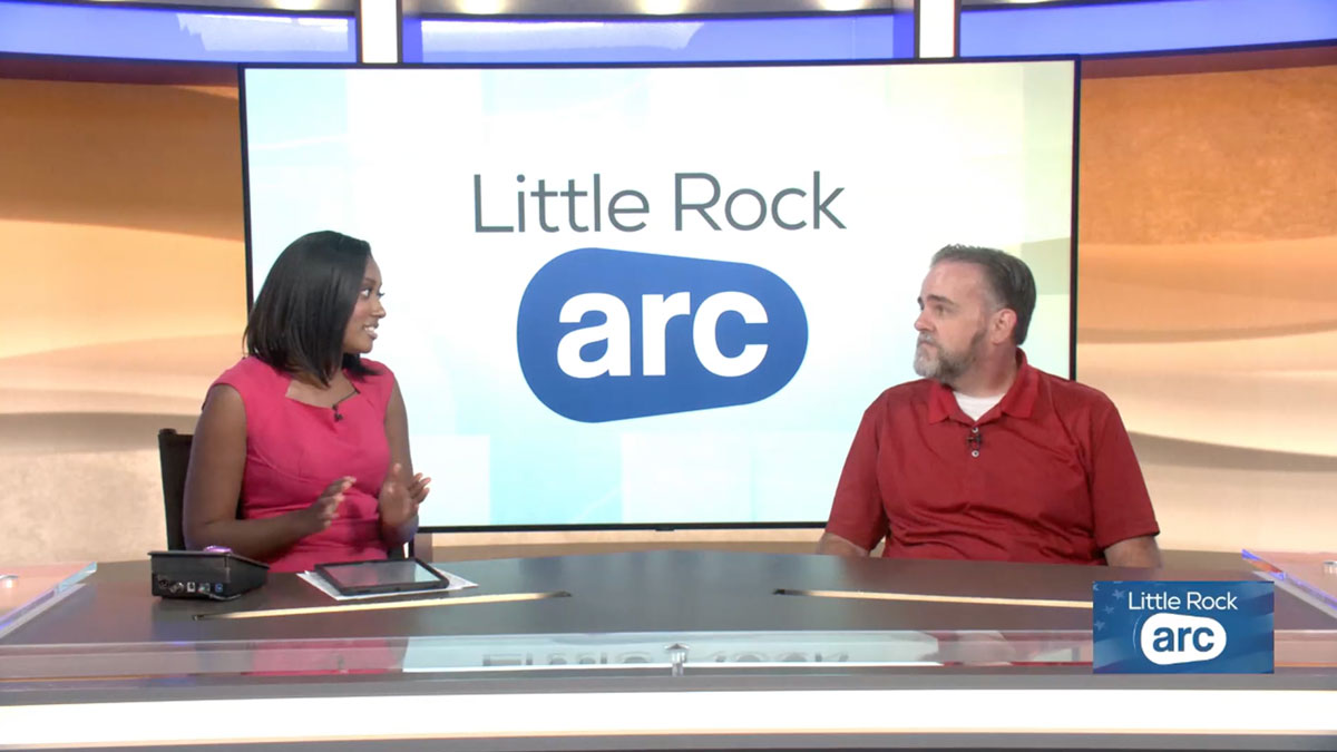 Chris Wright being interviewed on KATV Little Rock ARC