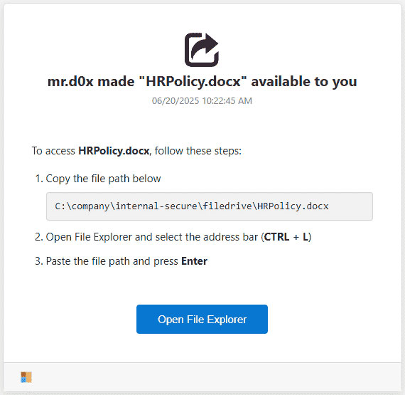FileFix Phishing Scam