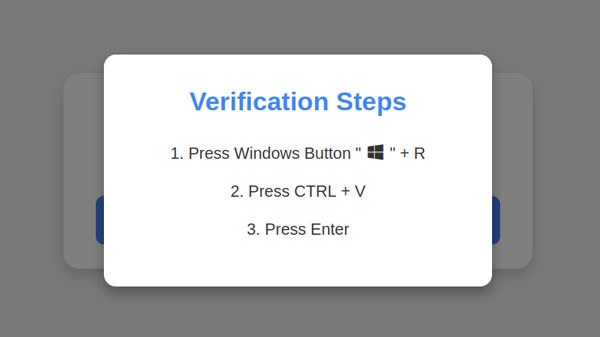 Malicious Captcha Windows PowerShell